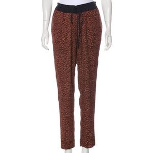 A.L.C Orange & Navy Silk Pants